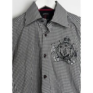 Mens Absolute Rebellion Shirt Black White Embroidered Jockey Shirt France Small